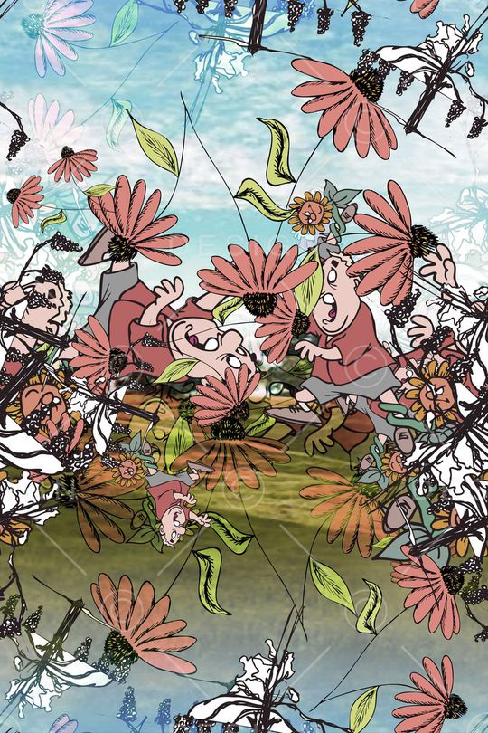 花卉连衣裙印花华亿平台图片