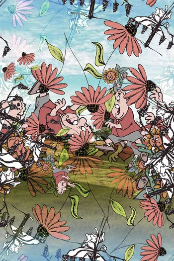 花卉连衣裙印花华亿平台图片