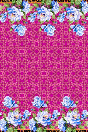 中东裙边花印花华亿平台图片