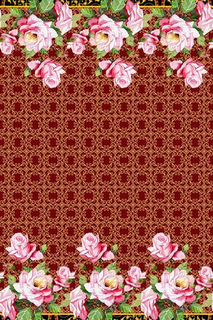 中东裙边花印花华亿平台图片