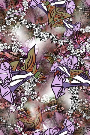 衬衣春意印花华亿平台图片