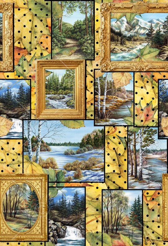 树叶印花华亿平台图片