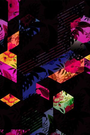 抽象花纹印花华亿平台图片