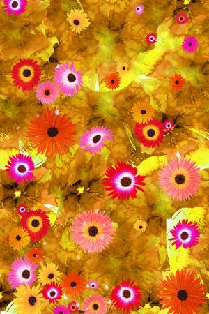 花卉 抽象碎片印花华亿平台图片