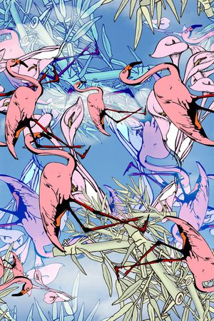 时尚花卉印花华亿平台图片