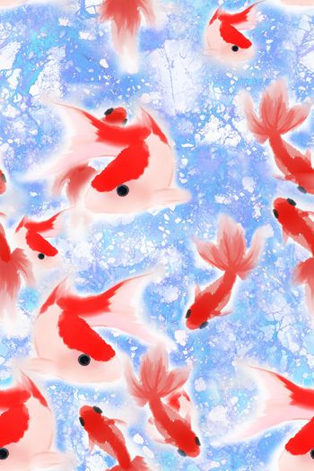 526218-复古水墨金鱼流光