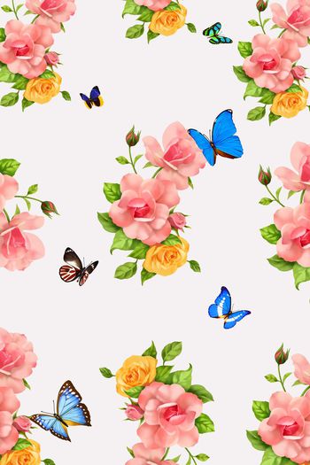 蝴蝶印花华亿平台图片