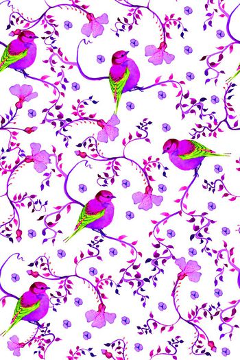 526311-中国风水彩花卉鸟