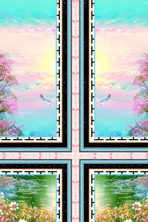 田园风印花华亿平台图片