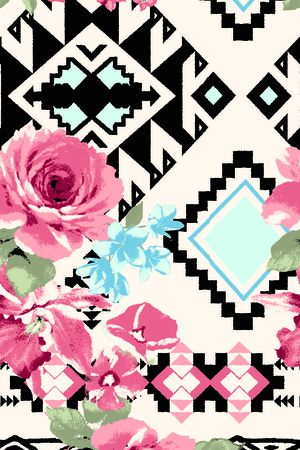 几何底纹印花华亿平台图片