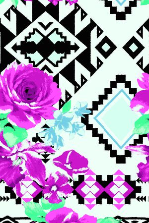 几何底纹印花华亿平台图片