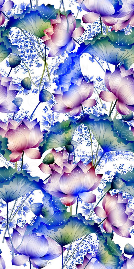 荷花印花华亿平台图片