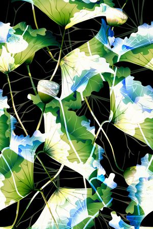 荷叶印花华亿平台图片