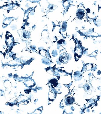 526441-艺术笔触肌理海中鲨圆点组合女装泳装