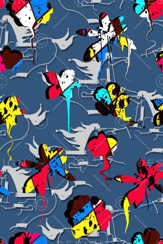 抽象印花华亿平台图片