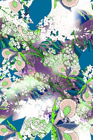 花卉印花华亿平台图片