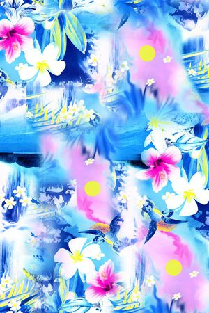 风景画印花华亿平台图片