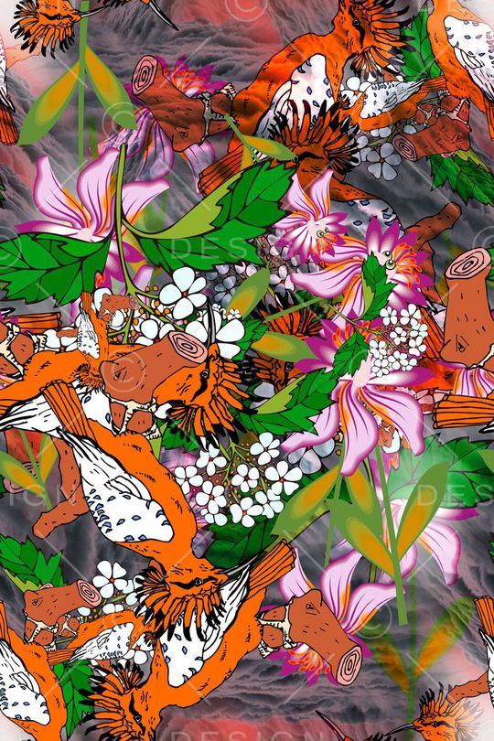 花卉连衣裙印花华亿平台图片