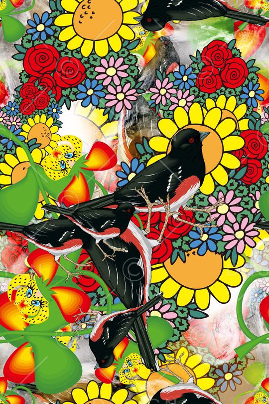 花卉连衣裙印花华亿平台图片