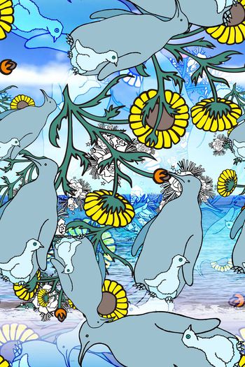 海洋蓝印花华亿平台图片