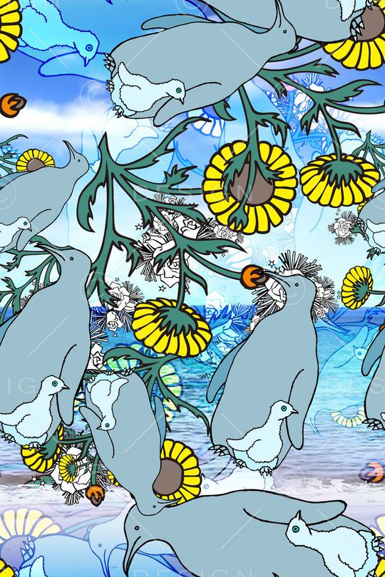 海洋蓝印花华亿平台图片