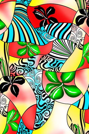 少女衣裙系列沙滩花印花华亿平台图片