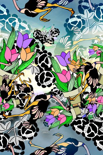 花卉印花华亿平台图片