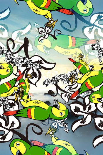 清新花槐印花华亿平台图片