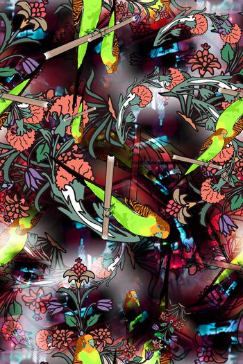 春夏季新华亿平台印花华亿平台图片