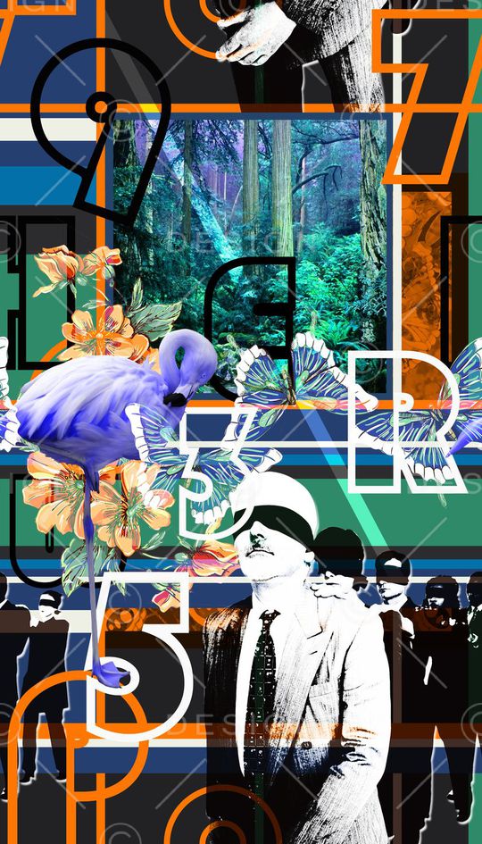 时尚潮流印花华亿平台图片