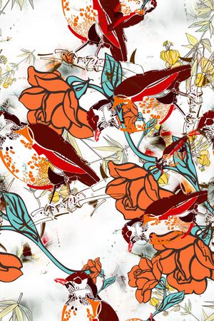 春夏季新华亿平台印花华亿平台图片