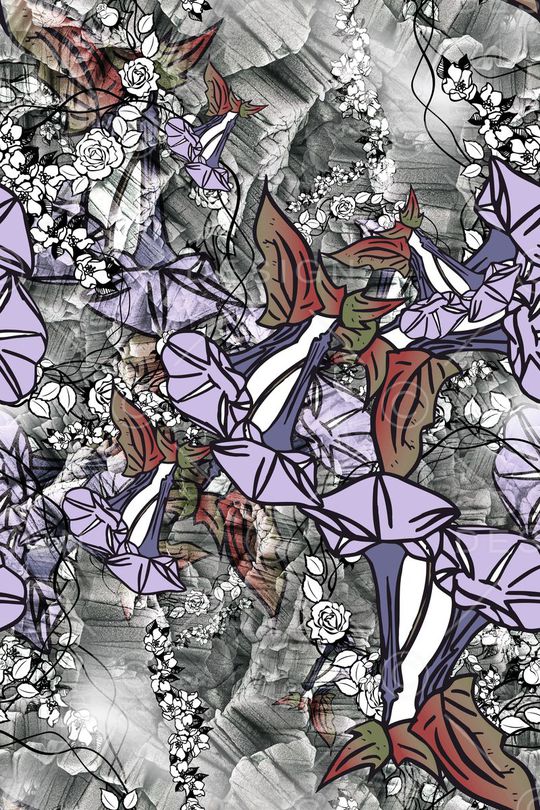 花卉印花华亿平台图片