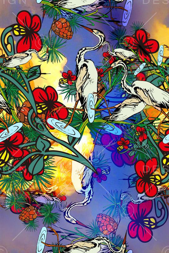 时尚印花华亿平台图片