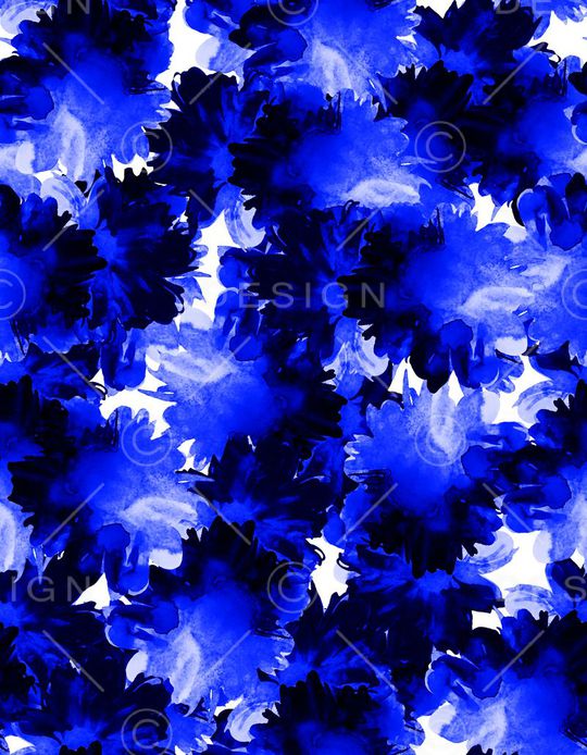 抽象水彩花卉印花华亿平台图片