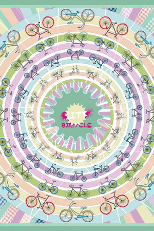 自行车大方巾印花华亿平台图片