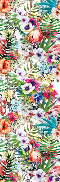 热带风情印花华亿平台图片