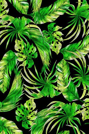 热带叶子印花华亿平台图片