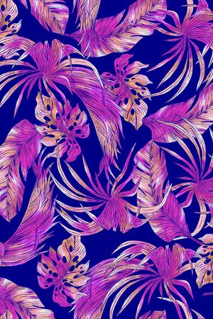 热带叶子印花华亿平台图片