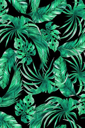 热带叶子印花华亿平台图片