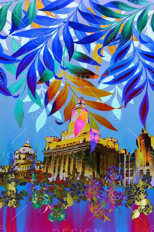 色彩艳丽印花华亿平台图片