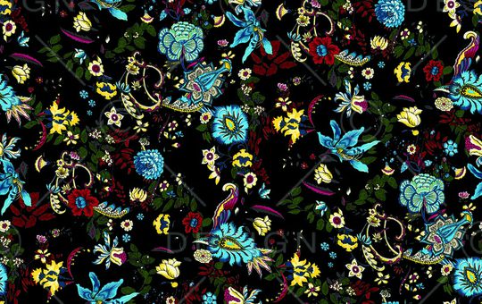 黑底印花华亿平台图片