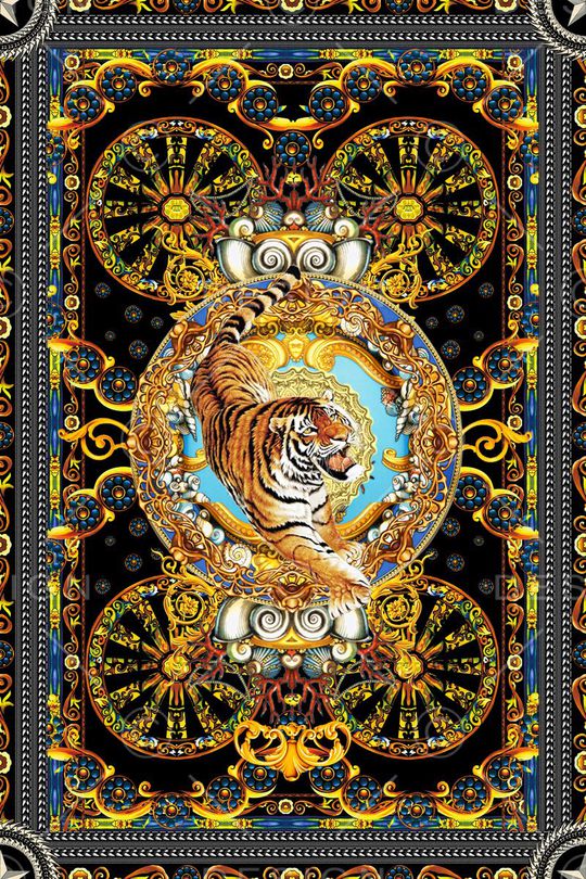 大牌女装 男士衬衫面料 四方连续印花华亿平台图片