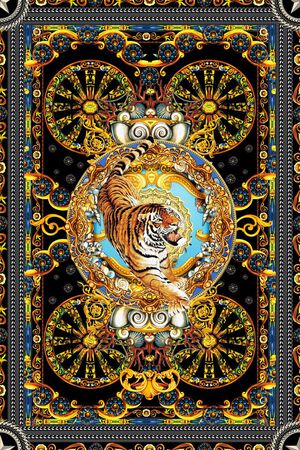 大牌女装 男士衬衫面料 四方连续印花华亿平台图片