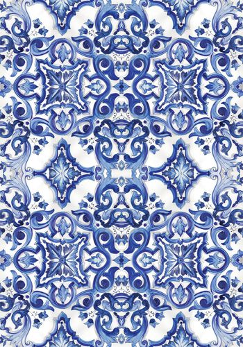 526997-D&G 青花图案 手绘 原创 时尚