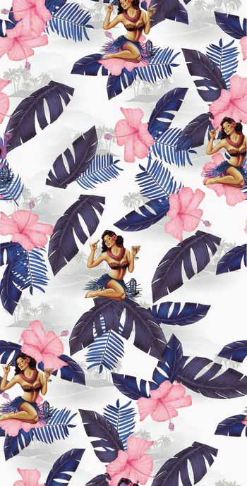 527002-原创大牌绿叶花朵 美女肌理华亿平台