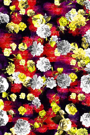 抽象花卉碎花印花华亿平台图片