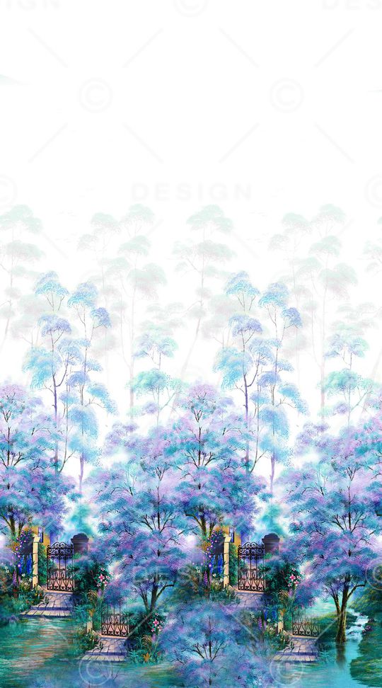 水墨印花华亿平台图片