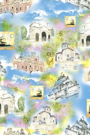 复古印花华亿平台图片