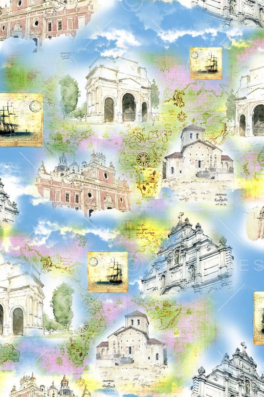 复古印花华亿平台图片