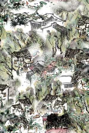 写意风格印花华亿平台图片